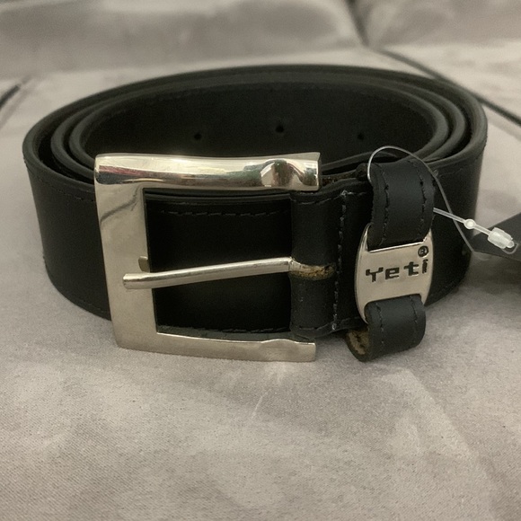 Yeti NIB Black Genuine Leather Belt - Picture 3 of 11